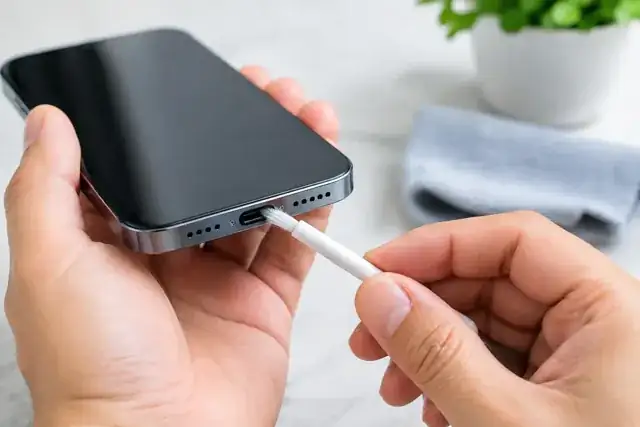 How to Clean iPhone Charging Port Safely — repair article illustration