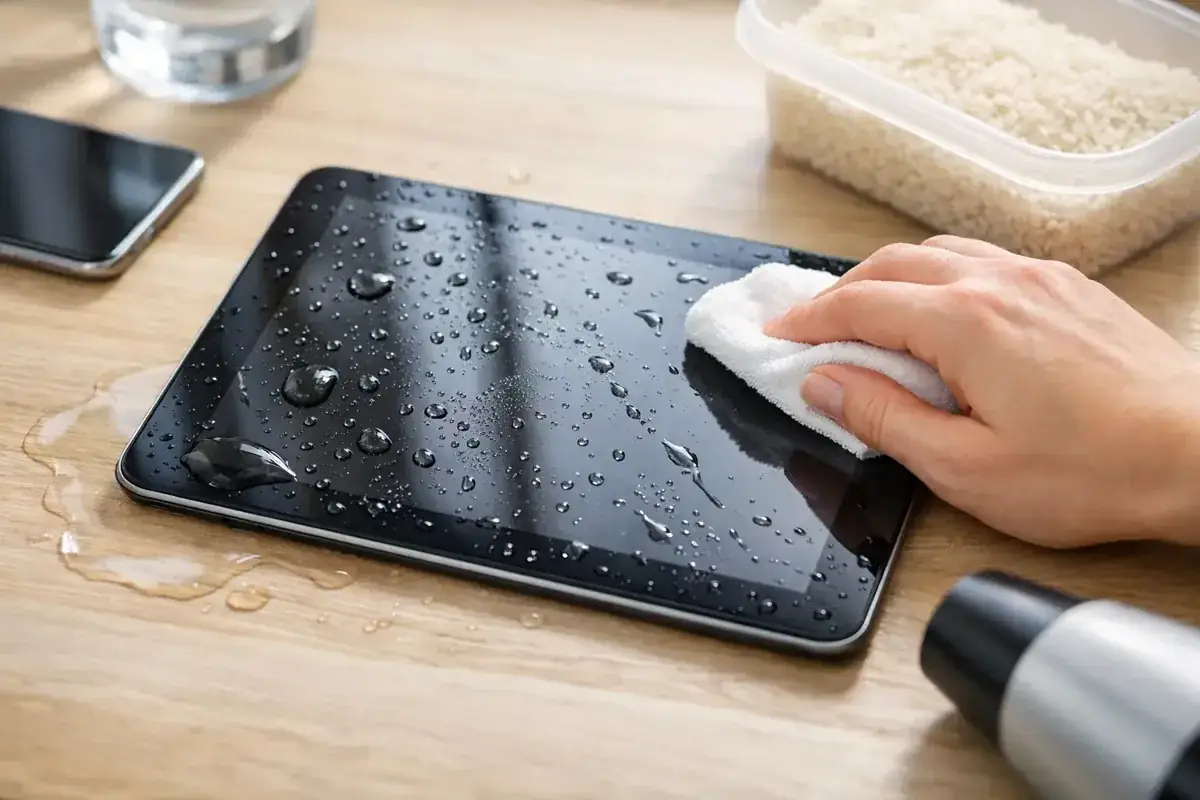 Wet iPad: What to Do Before Assessment — repair article illustration
